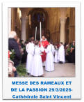 MESSE DES RAMEAUX ET DE LA PASSION 29/3/2026- Cathédrale Saint Vincent